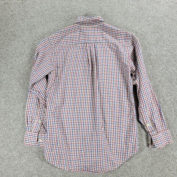 Polo Ralph Lauren Combed Cotton Button Down Shirt Boys M 10-12 Red Blue Check - Picture 3 of 11